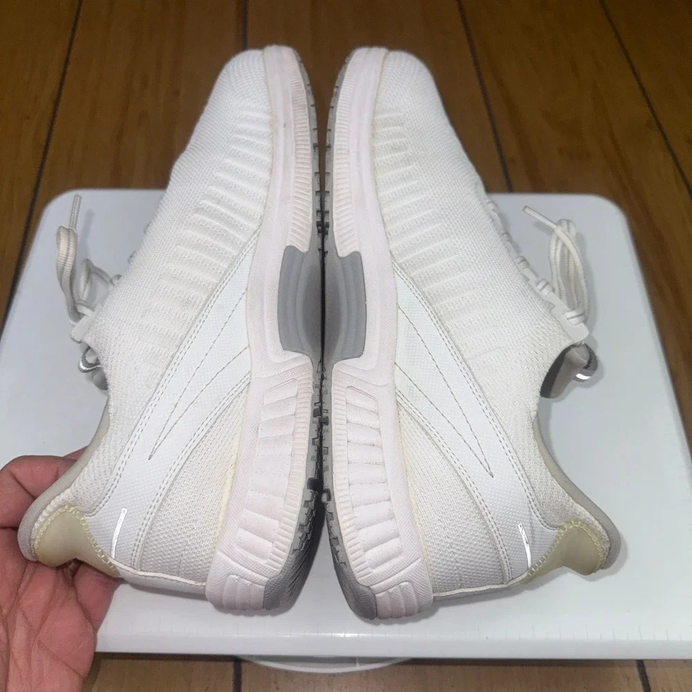 OrthoFeet Mens Wide Comfort Lace Up Athletic Sneakers Shoes‎ Size 10 2E White